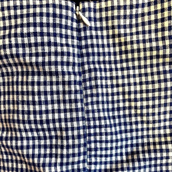 Reformation Vera Linen Blue/White Gingham Mini Skirt Size 12 - Picture 5 of 5